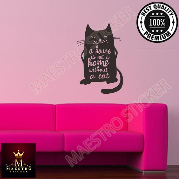 Jual Stiker Cat Kucing Lates Dinding Kaca Tembok Rumah Wall Cutting ...