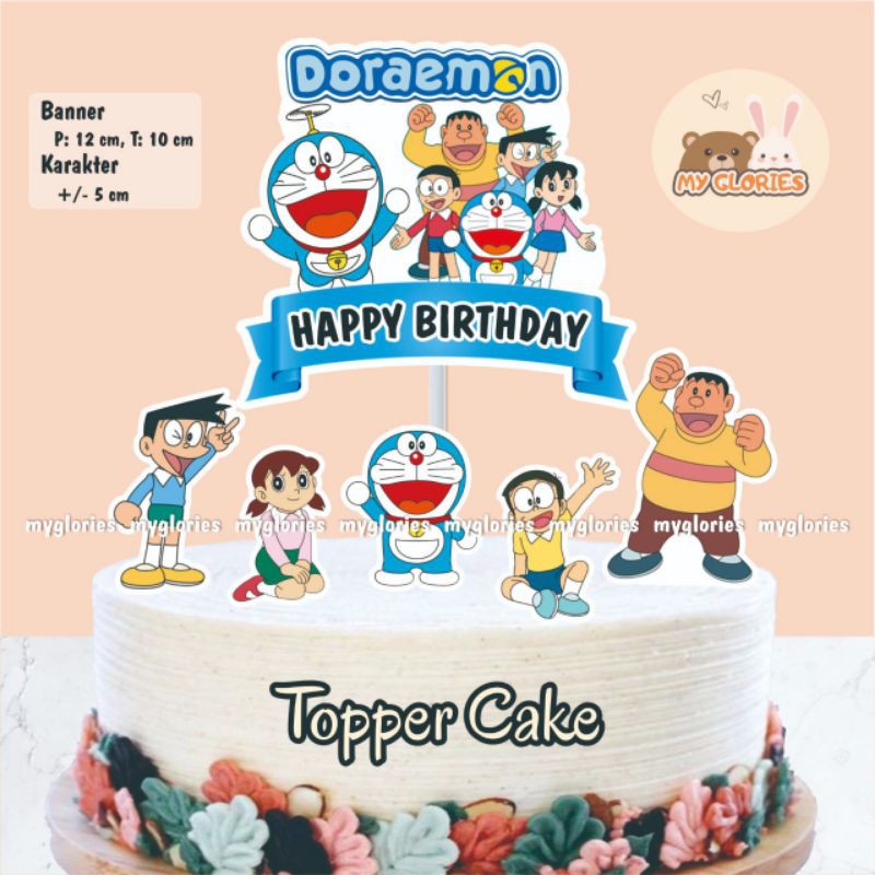 Jual Paket Topper DORAEMON / Hiasan Kue Ulang Tahun / Cupcake | Shopee