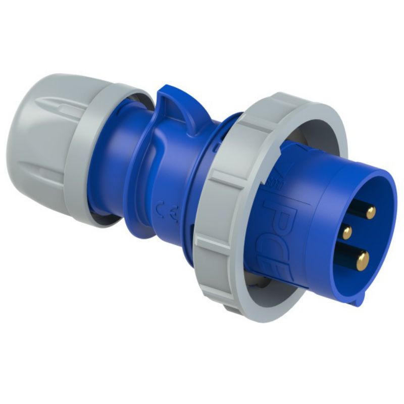 Jual PLUG / STECKER INDUSTRIAL 16A 3P(2P+PE) 230Vac 6h IP67 0132-6 ...