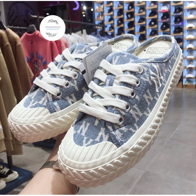 MLB PLAYBALL MULE MONOGRAM NY (L.Blue) 韓国 MLB] 플레이볼 뮬 모노그램 (PLAYBALL MULE MONOGRAM) NY (L