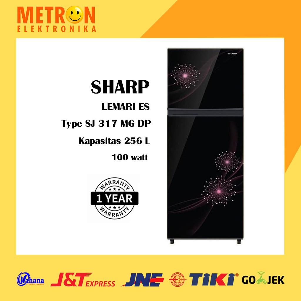 Jual SHARP SJ 317 MG DP / DANDELION PINK KULKAS LEMARI ES 2 PINTU ...