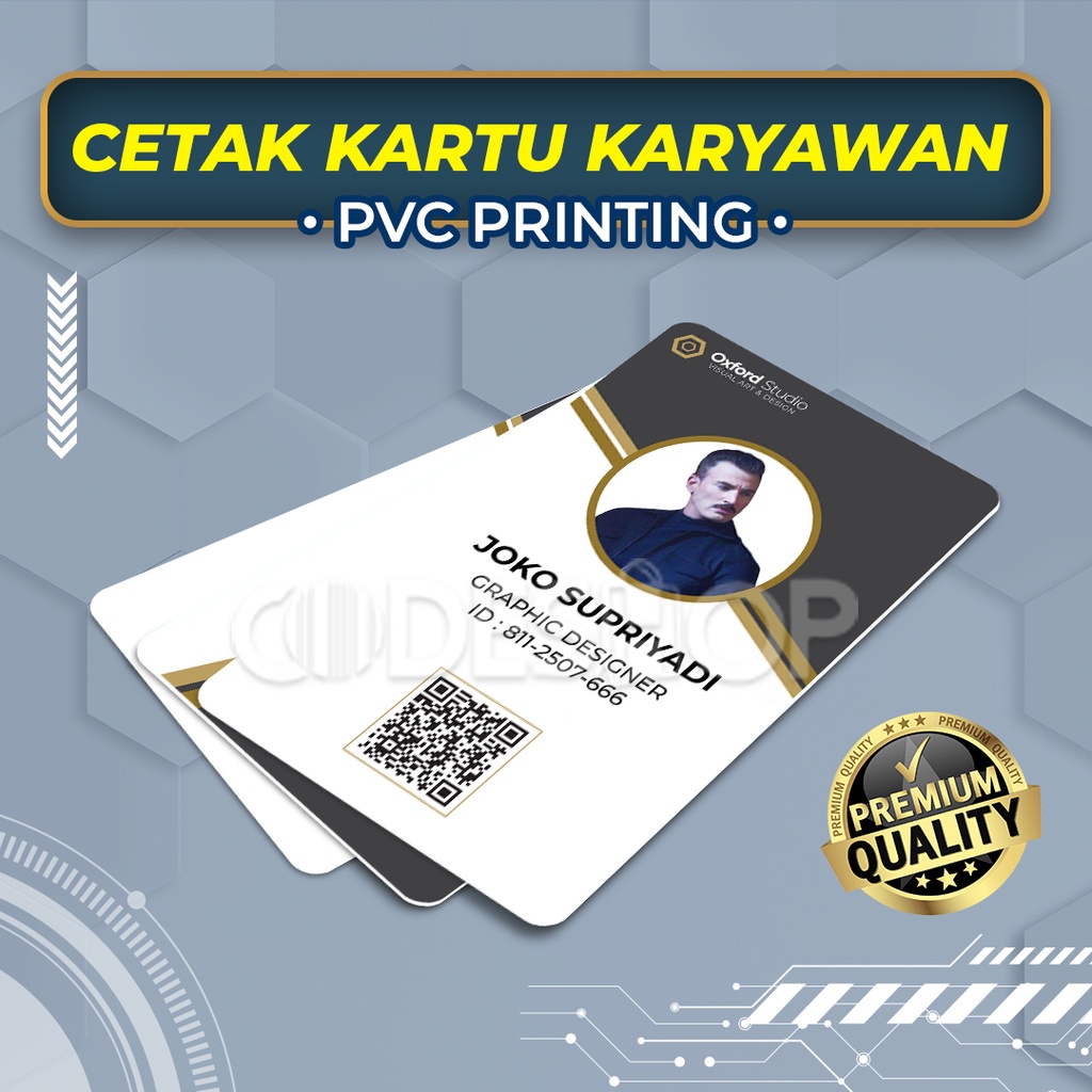 Jual Cetak Kartu Id Card Karyawan 2 Sisi Custom Shopee Indonesia 5150