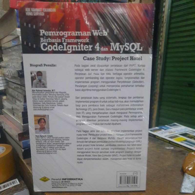 Jual Pemrograman web berbasis framework codeigniter 4 dan mysql ...