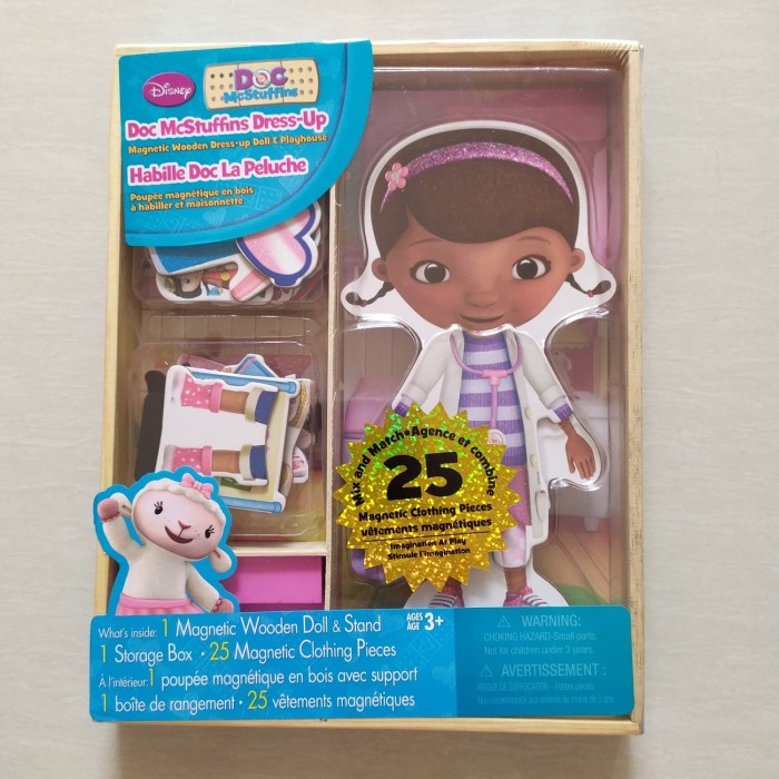 Jual Disney Doc McStuffins Dress Up Magnetic Wooden Doll Playhouse Shopee Indonesia