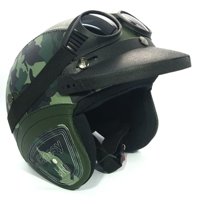 Jual Helm Retro Kulit Kacamata Path kaca62 | Shopee Indonesia