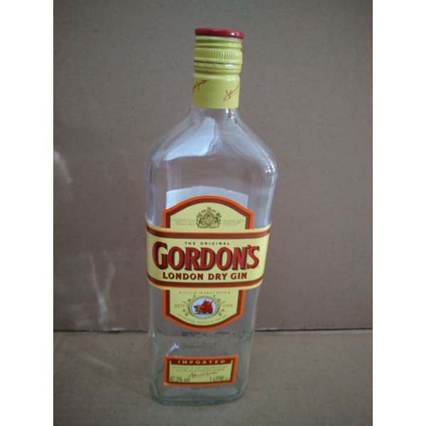 Jual Botol bekas miras Gordon's London Dry Gin 1 liter | Shopee Indonesia