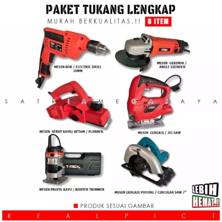 Jual Promo Paket Tukang Item Mesin Serut Kayu Circular Saw