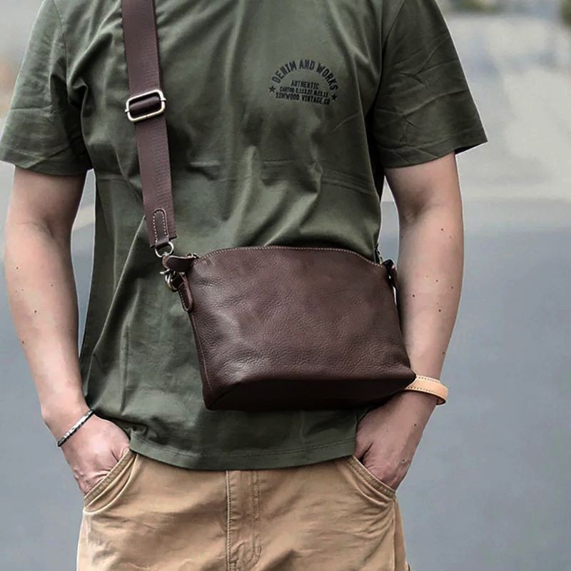 Jual Tas Selempang Kulit Asli Pria Wanita Original - Tas Selempang
