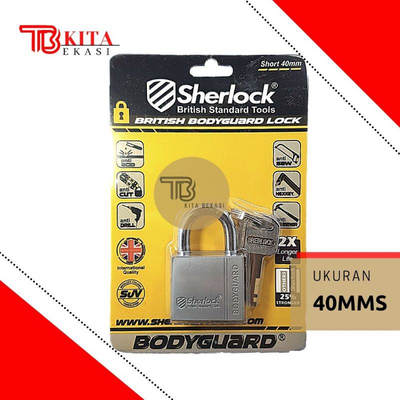 Jual GEMBOK SHERLOCK 40 MM SHORT/ GEMBOK SHERLOCK 40MM PENDEK/ GEMBOK ...