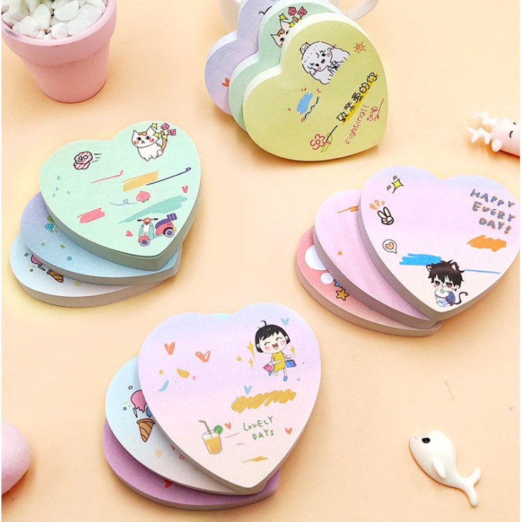 Jual J2 - Sticky notes bentuk love memo tempel lucu | Shopee Indonesia
