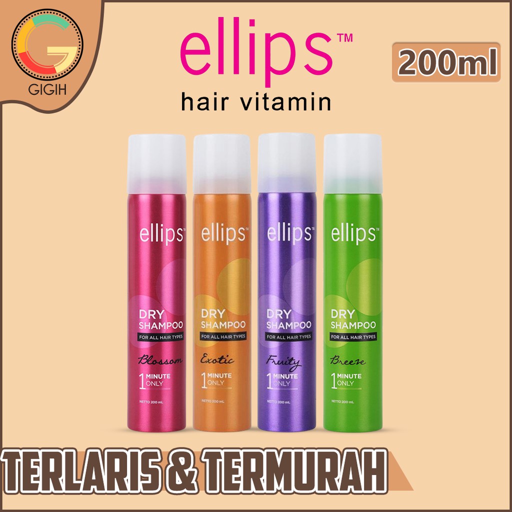 Jual ELLIPS DRY SHAMPOO ALL SERIES 200ML (BREEZE/FRUITY/BLOSSOM/EXOTIC ...