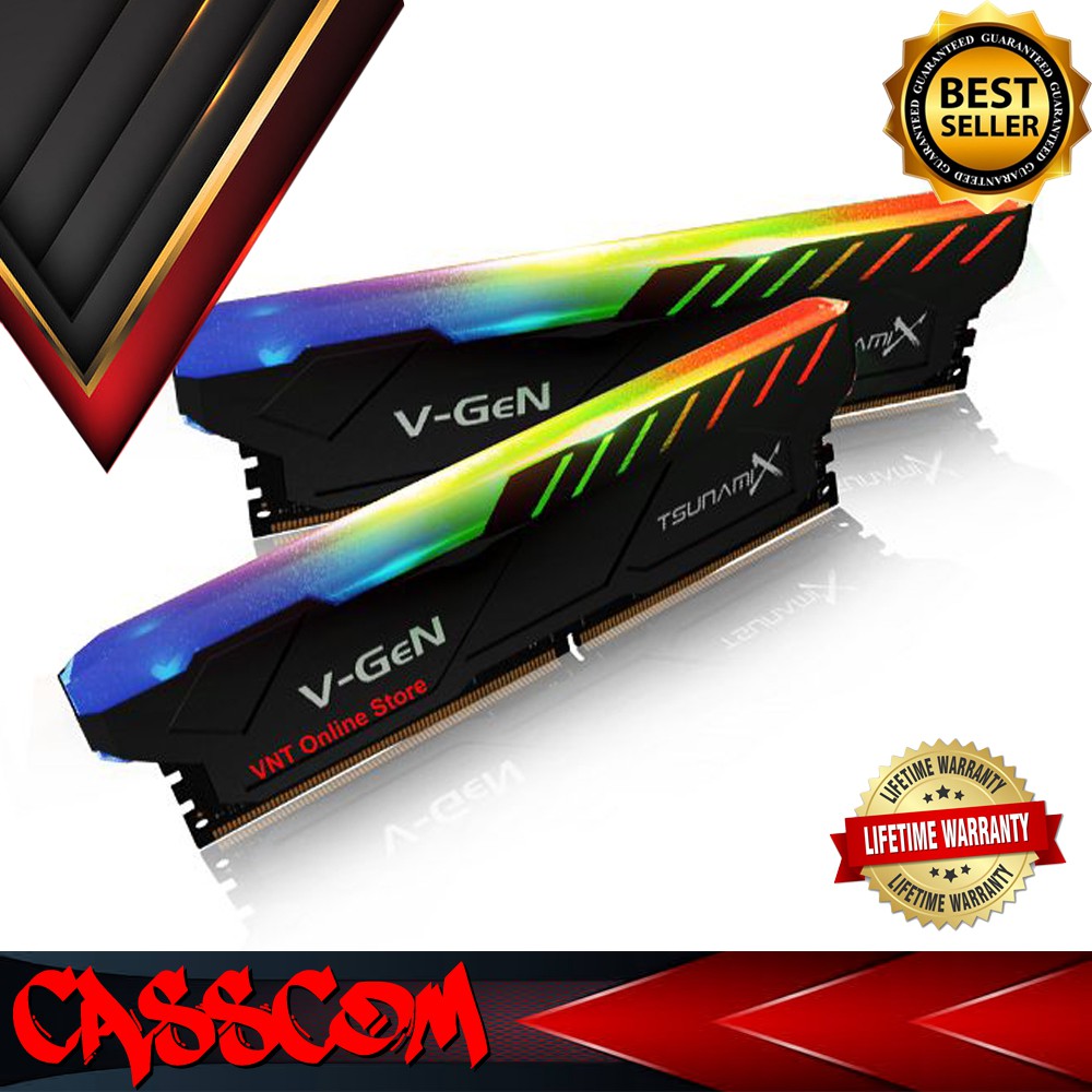 Jual RAM DDR4 V-GeN TSUNAMI X 32GB 2666MHz CL15 (2X16GB) RGB-V GAMING ...
