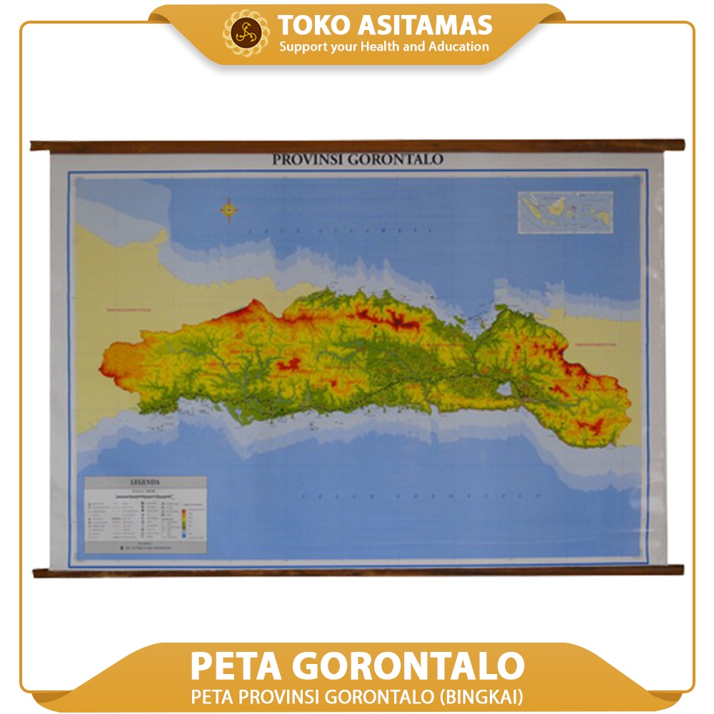 Jual Peta Provinsi Gorontalo (Bingkai) | Shopee Indonesia