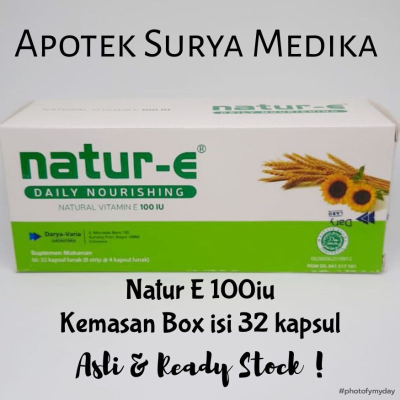 Jual Natur E 100 Iu Kapsul Kemasan Box Isi 32 Kapsul Shopee Indonesia 8831