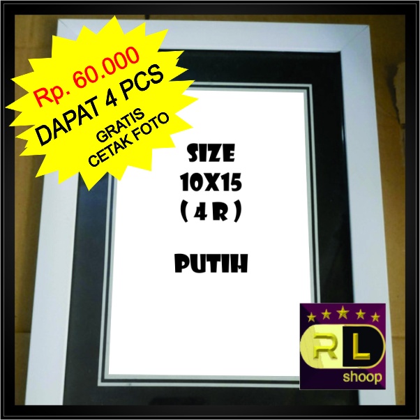 Jual Bingkai Foto Frame Foto Ukuran 4r Isi Pack 4 Pcs Gratis Cetak Foto Shopee Indonesia 3016