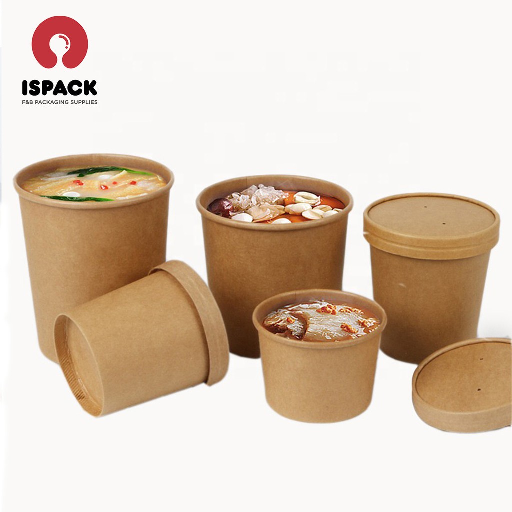 Jual BROWN PAPER CUP SOUP KRAFT - MANGKOK SUP KRAFT 25PCS | Shopee ...