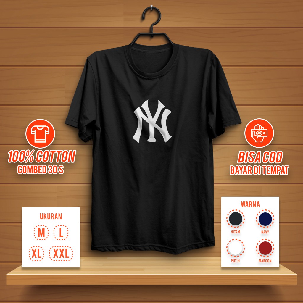 Jual Kaos New York Yankees NY Premium Brand Distro Kaos NY Tumblr Tee Baju  Pria Wanita Tshirt Keren V2