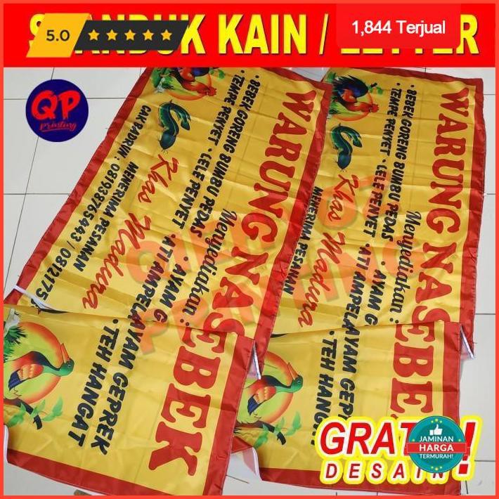 Jual 10 10 Spanduk Kain Pecel Lele Pecel Ayam Soto Lamongan Sate Madura