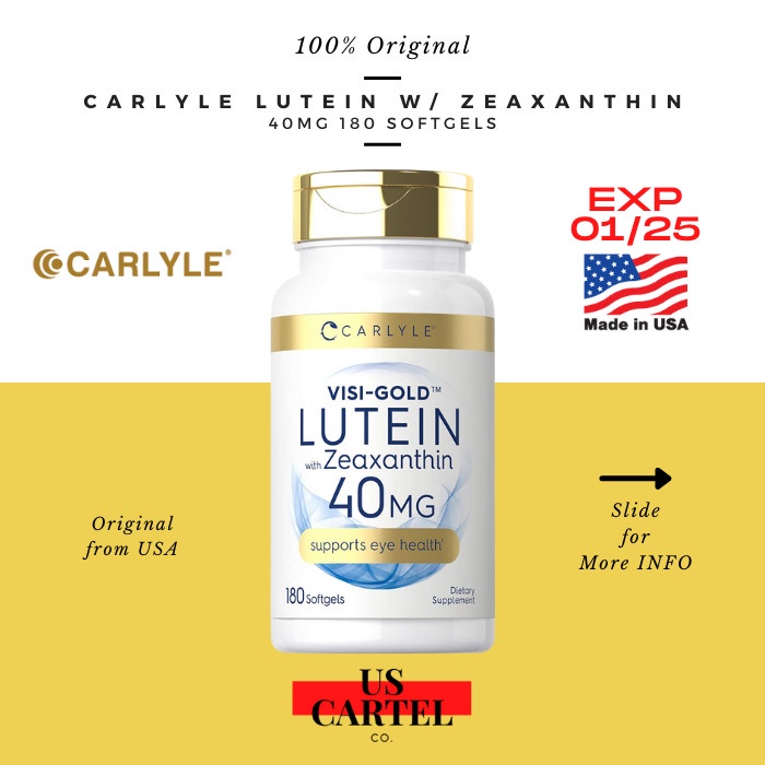 Jual CARLYLE VISIGOLD LUTEIN 40 MG WITH ZEAXANTHIN, VITAMIN MATA, 180