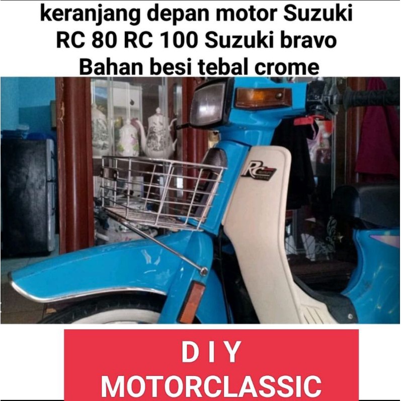 Jual keranjang depan motor suzuki RC80 RC100 suzuki bravo | Shopee ...