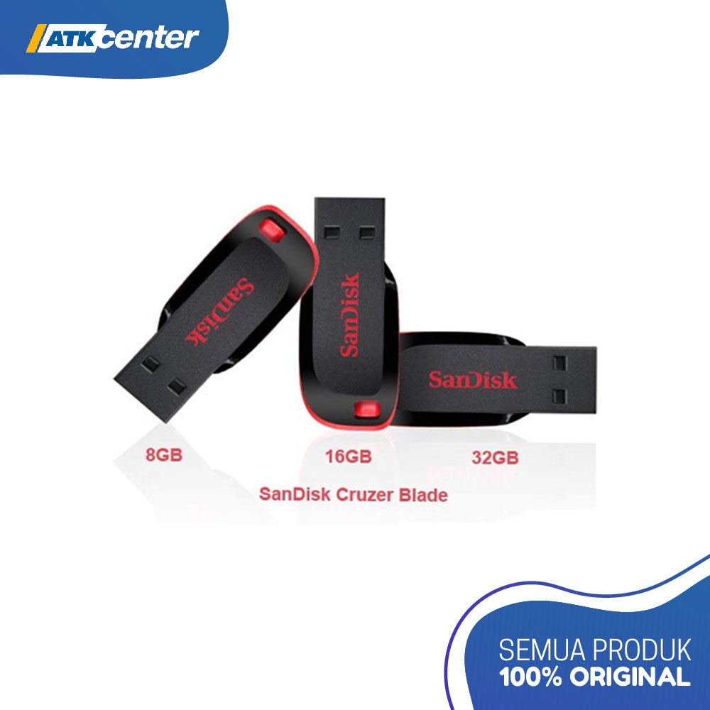 Jual Flash Disk SANDISK Cruzer Blade 8GB / 16GB / 32Gb ORIGINAL ...