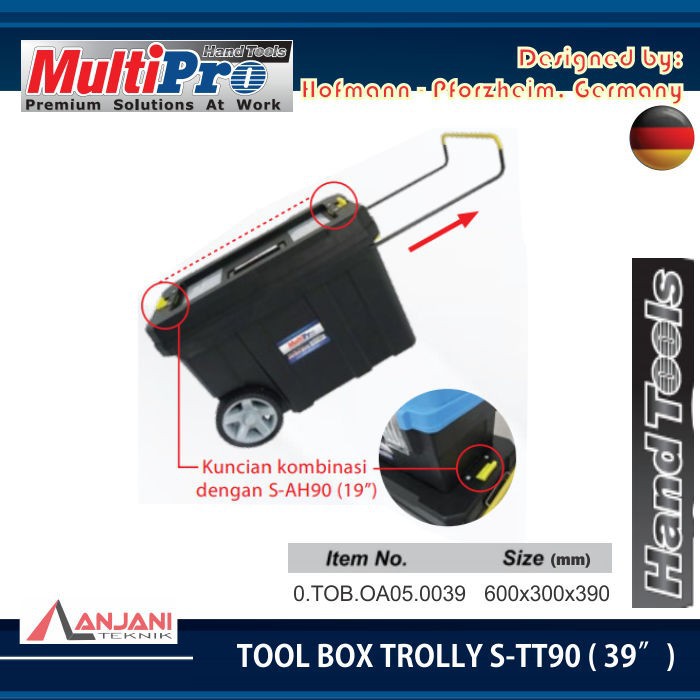 Jual TOOL BOX TROLLY 39 INCH MULTIPRO S-TT 90 TOOLBOX PLASTIK TROLLEY ...