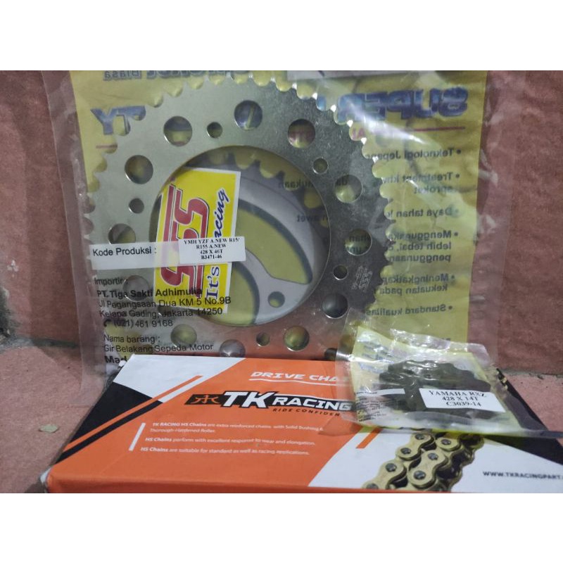 Jual GEAR SET SSS R15V3 RANTAI TK RACING/VIXION R 155/MT15/XR155/ALL ...