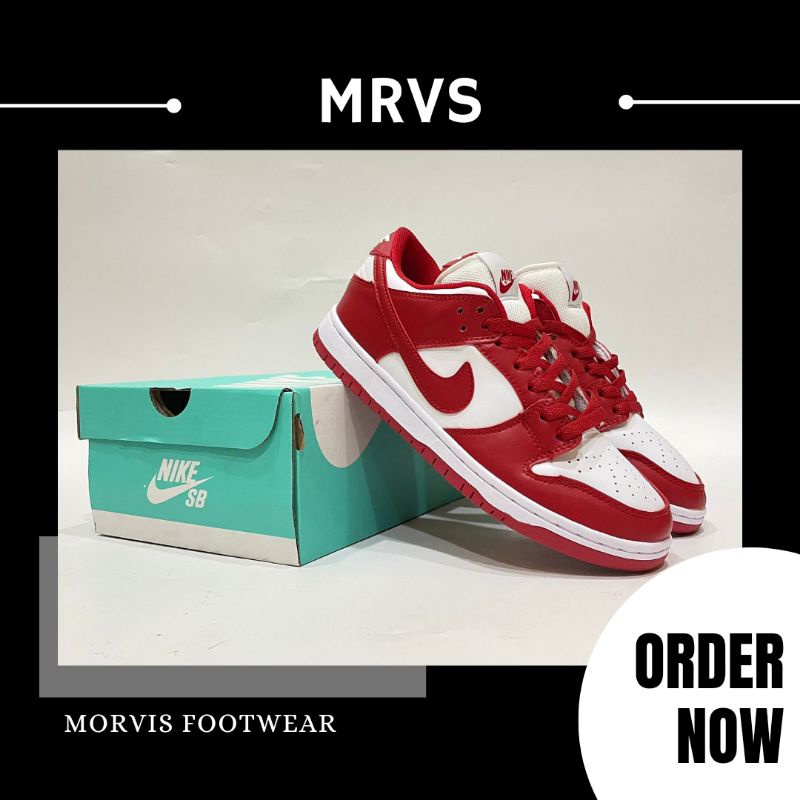 Jual Sneakers Pria Nike Dunk Low University Red | Shopee Indonesia