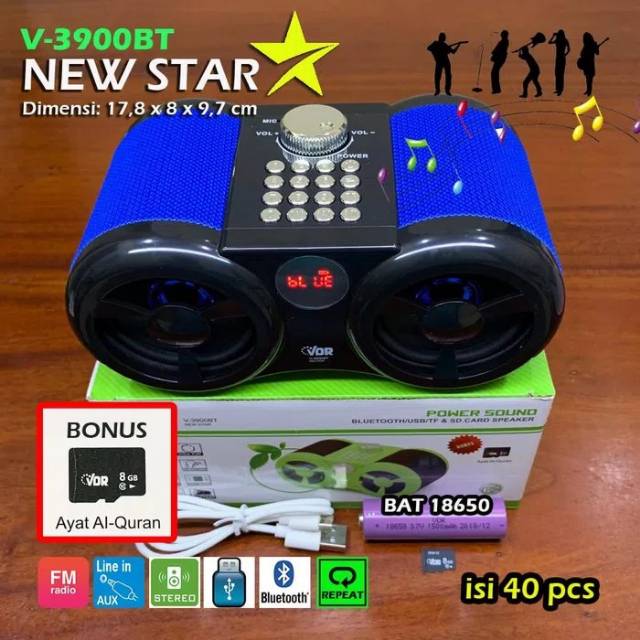 Jual Speaker Bluetooth Memory Al Quran Vdr V Bt New Star Shopee Indonesia