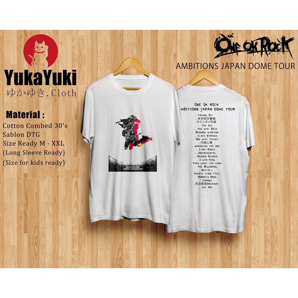 Jual Kaos One Ok Rock - ONE OK ROCK 2018 AMBITIONS JAPAN DOME TOUR