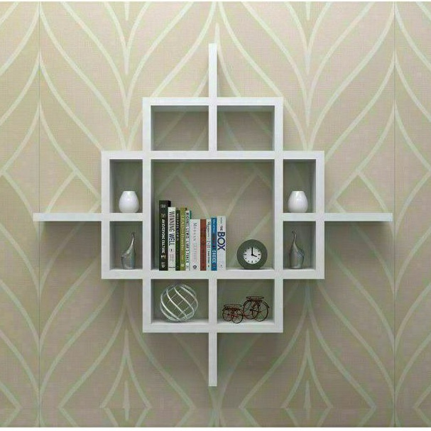 Jual Rak Dinding Tembok Tempel Bentuk Kotak Hexagonal Unik Murah Mewah ...