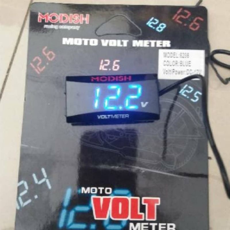 Jual VOLTMETER AKI Motor LED Universal | Shopee Indonesia