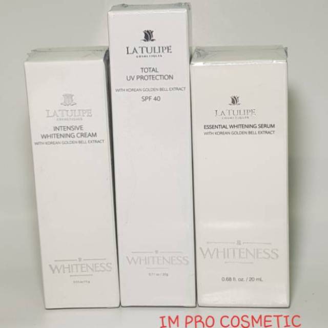 Jual La Tulipe Whiteness Series Paket Whitening Cr, Total Uv Protection ...