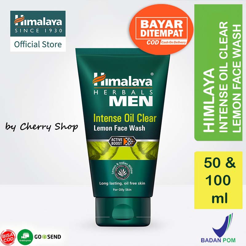 Jual [ORI] [BPOM] Himalaya Men Intense Oil Clear Lemon Face Wash 50ml