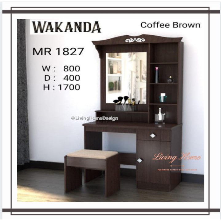 Jual Meja Rias Makeup Wakanda MR 1827 Dresser Table Meja Samping Toilet ...