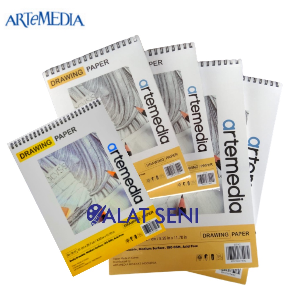 Jual Artemedia Drawing Paper Book Ukuran A3 A4 A5 Sketch Book Artemedia 30 Sheet Shopee 8403