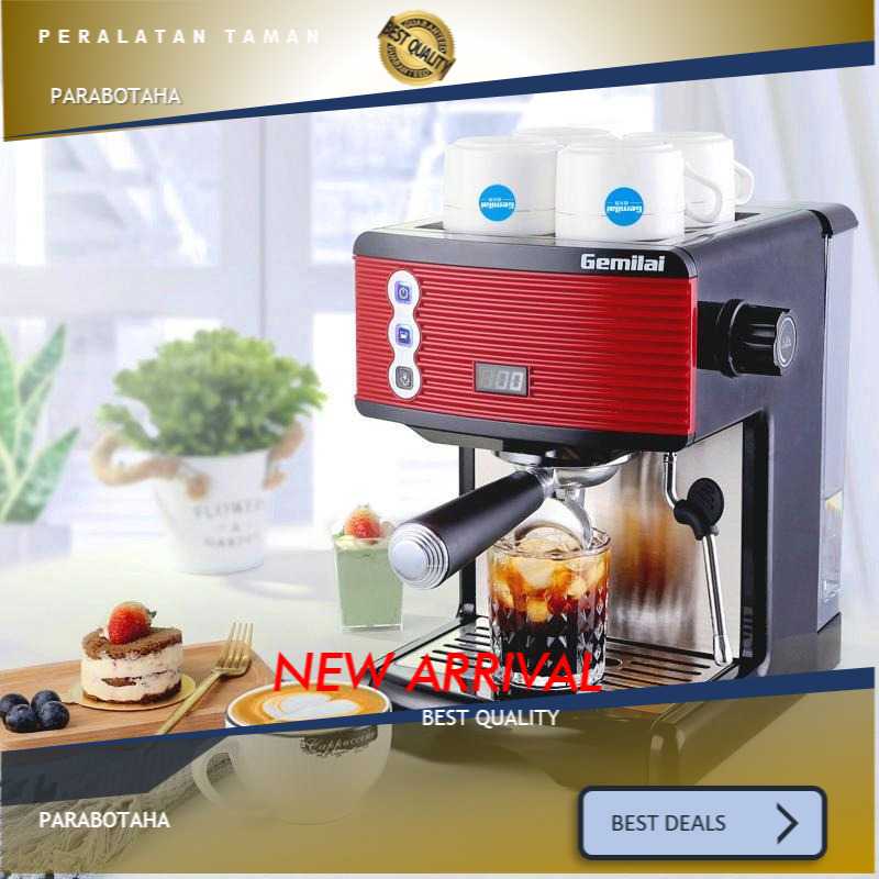 Jual Mesin Kopi Semi Automatic Espresso 15 Bar 17 Liter Gemilai