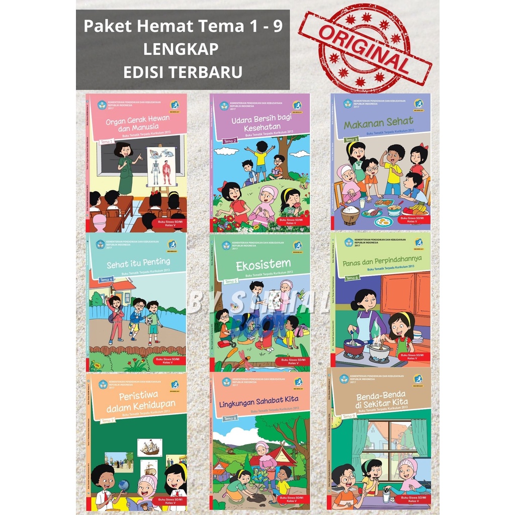 Jual Buku Tematik SD Kelas 5 Tema 1 2 3 4 5 6 7 8 9 dan PAI Lengkap ...
