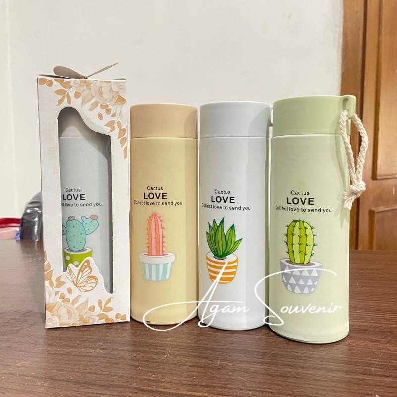 Jual Souvenir Botol Kaca Kaktus 400 Ml Kemas Box Di Kemas Sendiri