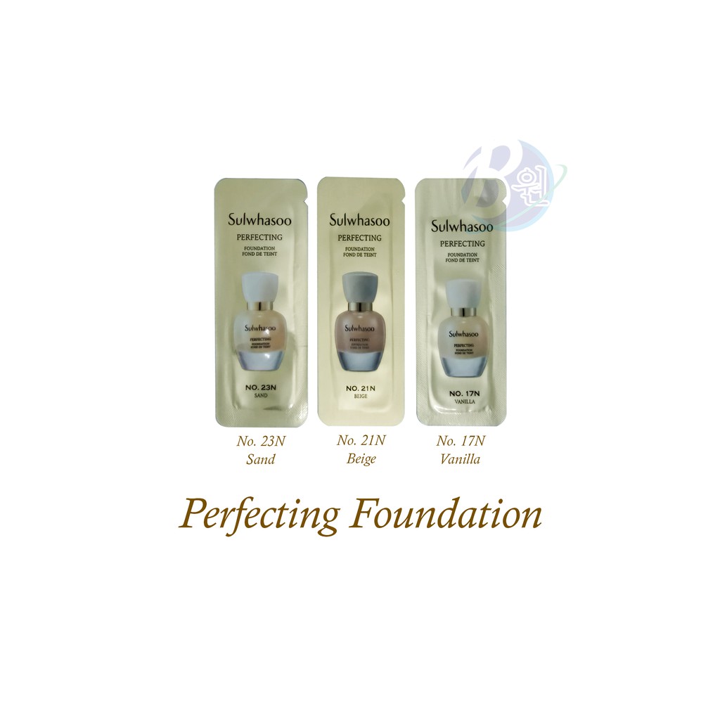 Jual Sulwhasoo Perfecting Foundation SPF17/PA+ Sachet Trial Size