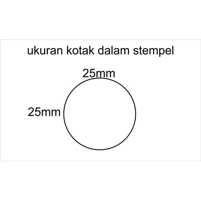 Jual Bikin stempel cap 25x25mm bulat 1 warna bandung | Shopee Indonesia