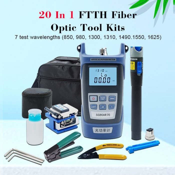 Jual Optical Fiber Cold Connection Tool Kit Fiber Optic Tool Setoptical ...