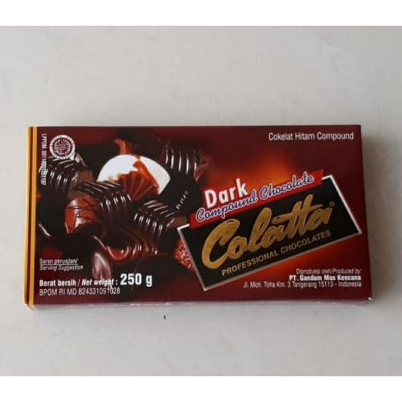 Jual COLATTA DARK COMPOUND CHOCOLATE (250 GR) | Shopee Indonesia