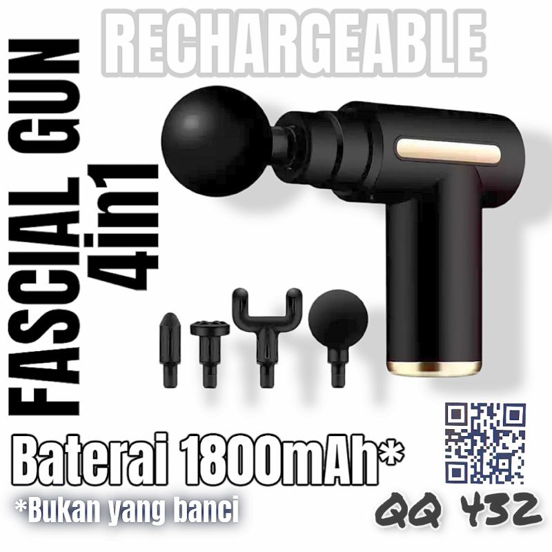 Jual New Item Massage Gun Fascial Gun Portable Rechargeable Alat Pijat Getar Terapi Otot