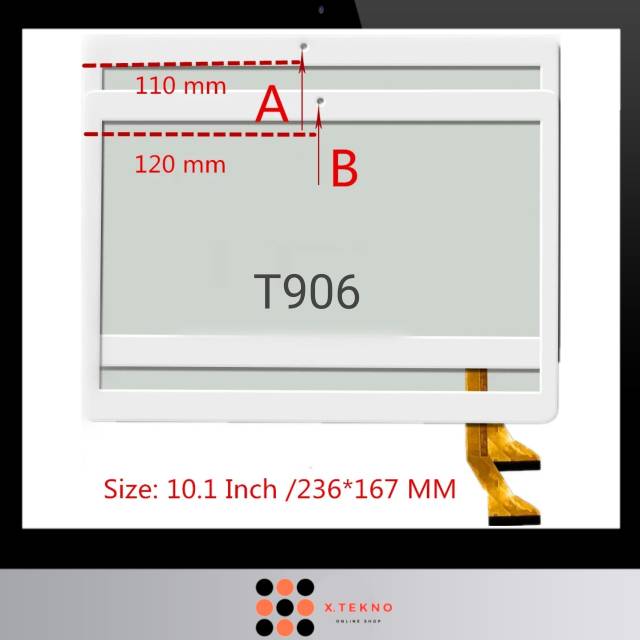 Jual LCD TOUCHSCREEN 10.1 inch touch screen for MediaTek T906 Tablet