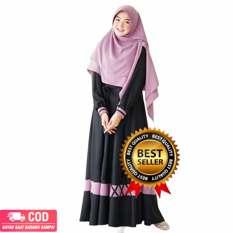 Jual Jihan Set/Gamis syari/Gamis moscrep/Fashion Muslim Wanita/Best ...