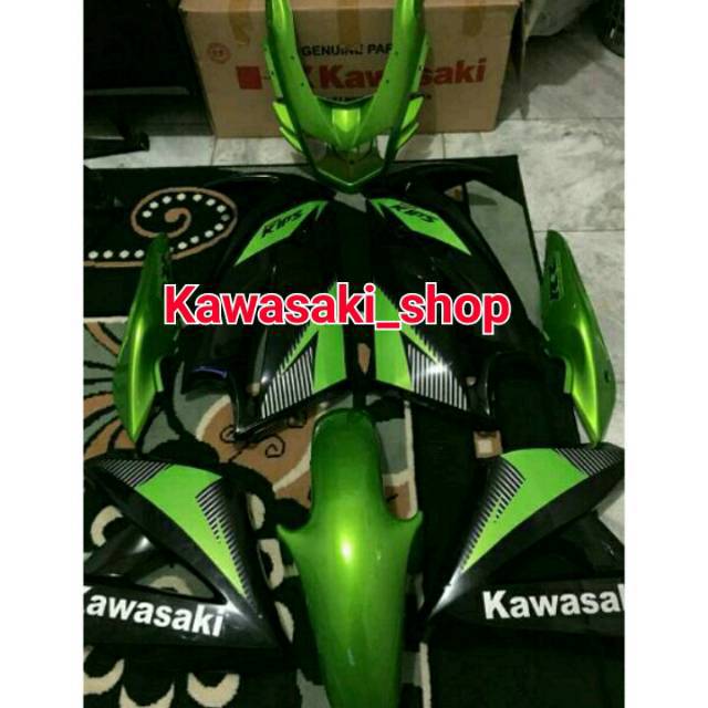 Jual fairing set body ninja RR new hijau original model strip tahun ...
