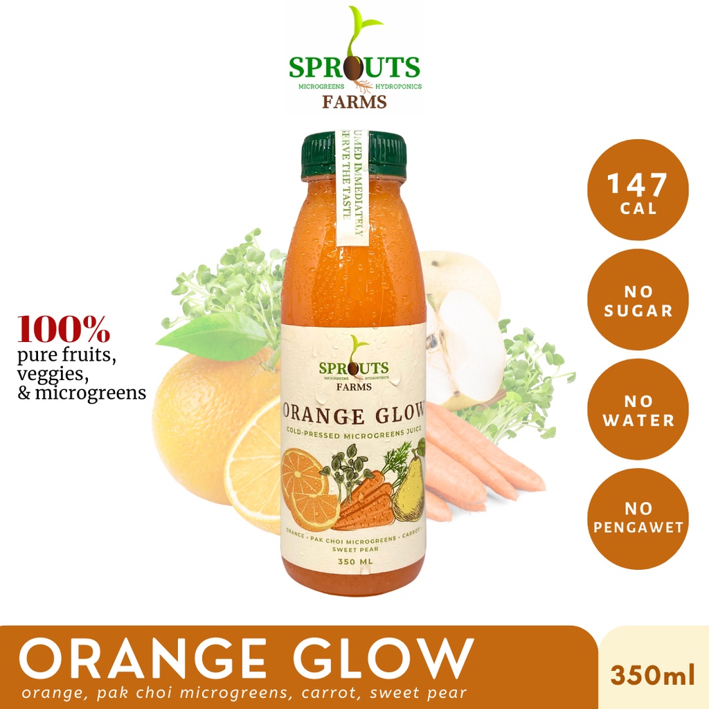 Jual Sprouts Farms Juice ORANGE GLOW 350ml (ColdPressed MICROGREENS