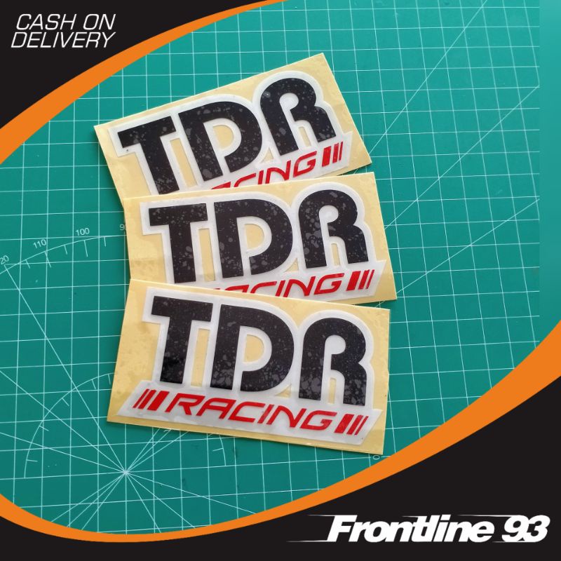 Jual Cetak Sticker Cutting Logo Tdr Racing Custom Stiker Cutting Racing ...