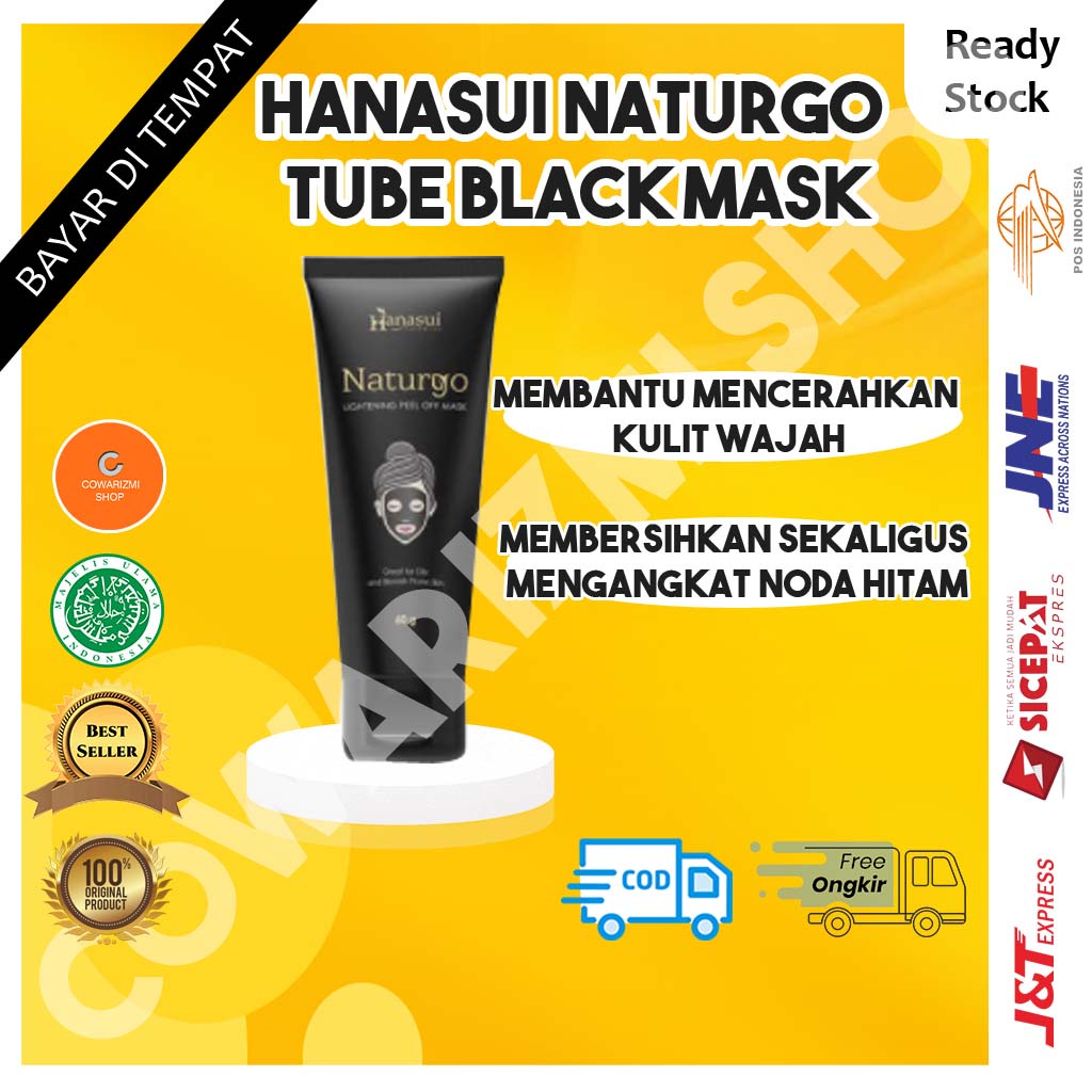 Jual ORIGINAL HANASUI NATURGO PERAWATAN WAJAH TUBE BLACK MASK ...